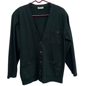 Talbots Green Long Sleeve Cardigan Sweater with‎ Pockets